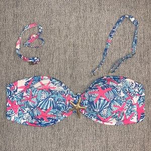 Lily Pulitzer Bandeau Bikini Top, Size XS